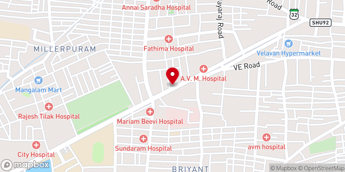 Map showing location of Miracle AG Church