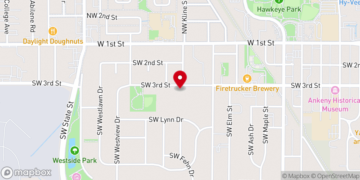 Map showing location of Open Bible Fellowship