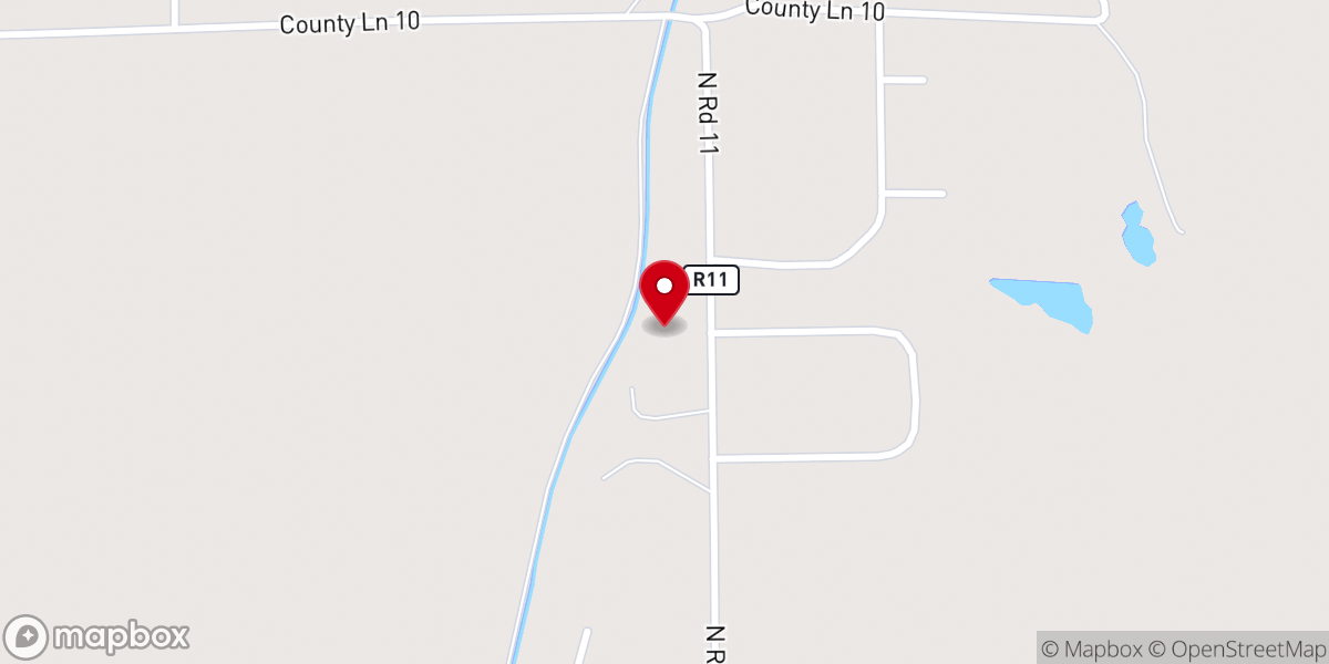 Map showing location of New Life Christian Center
