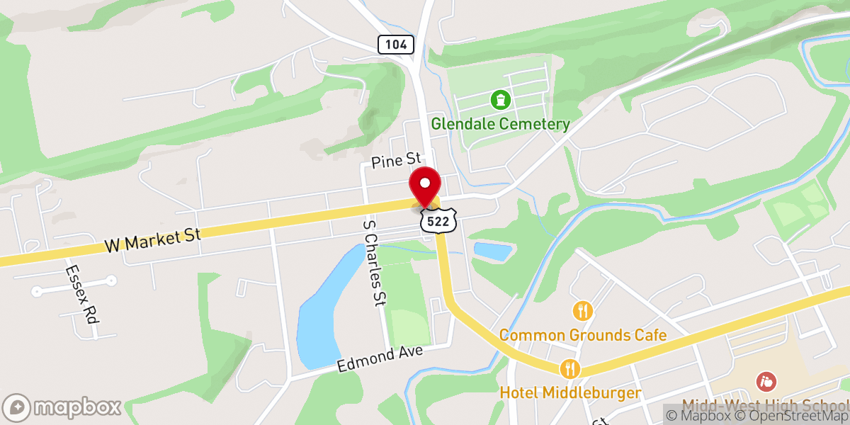 Map showing location of Snyder County Prothonotary