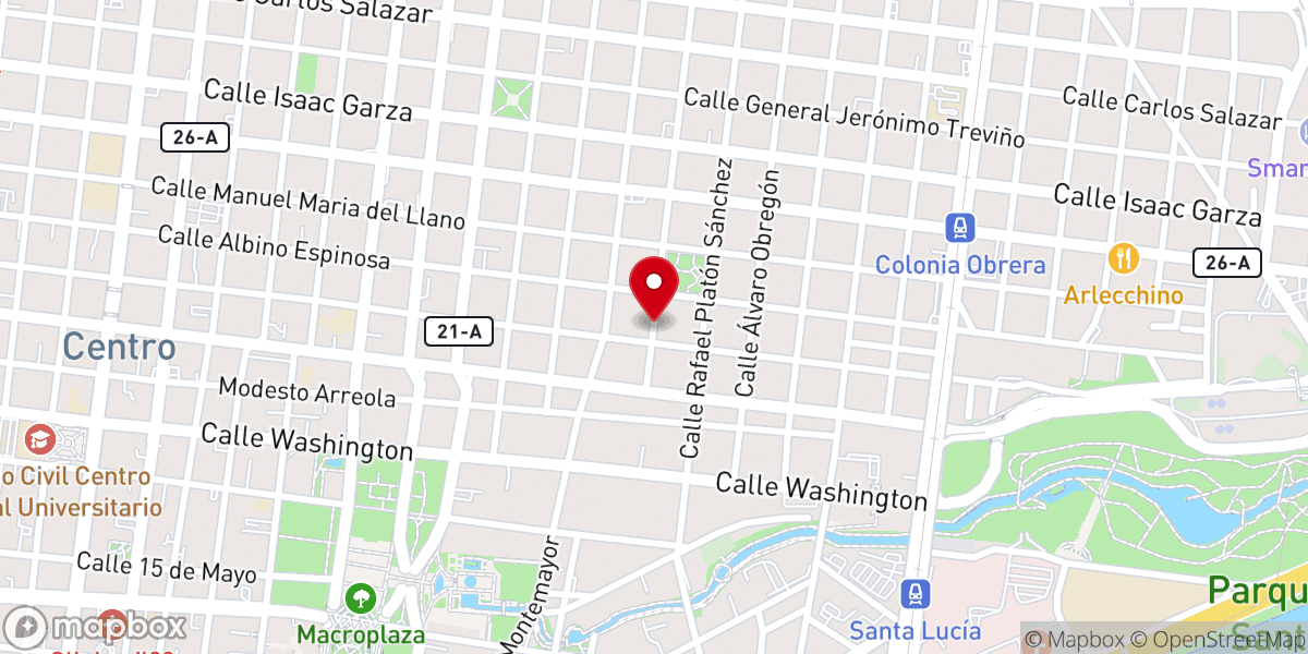 Map showing location of Parroquia Nuestra Madre Santisima de la Luz