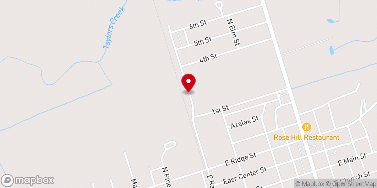 Map showing location of Rose Hill Township