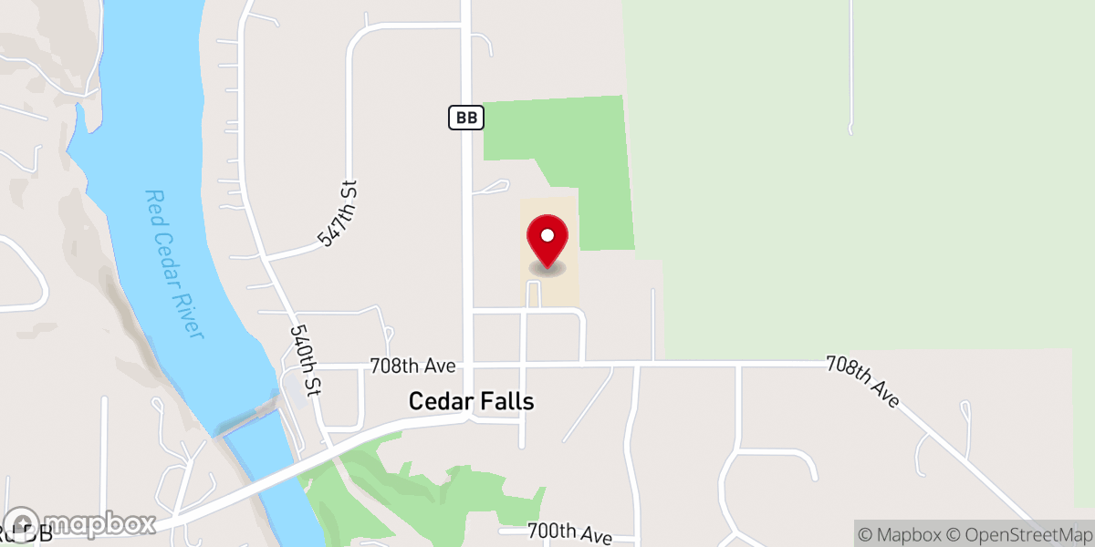 Map showing location of Hmong Menomonie Alliance Church