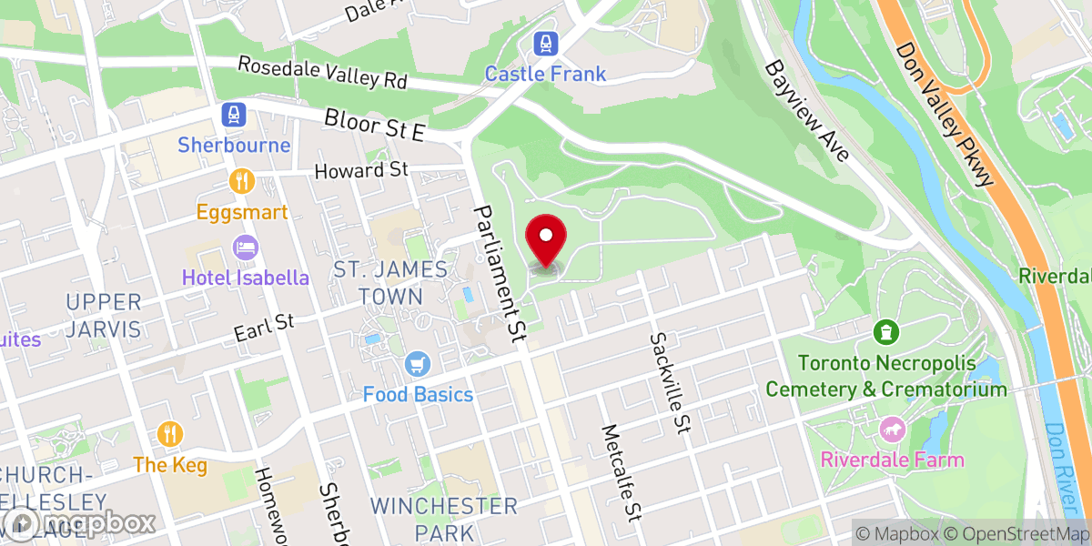 Map showing location of Chapel of St. James-the-Less