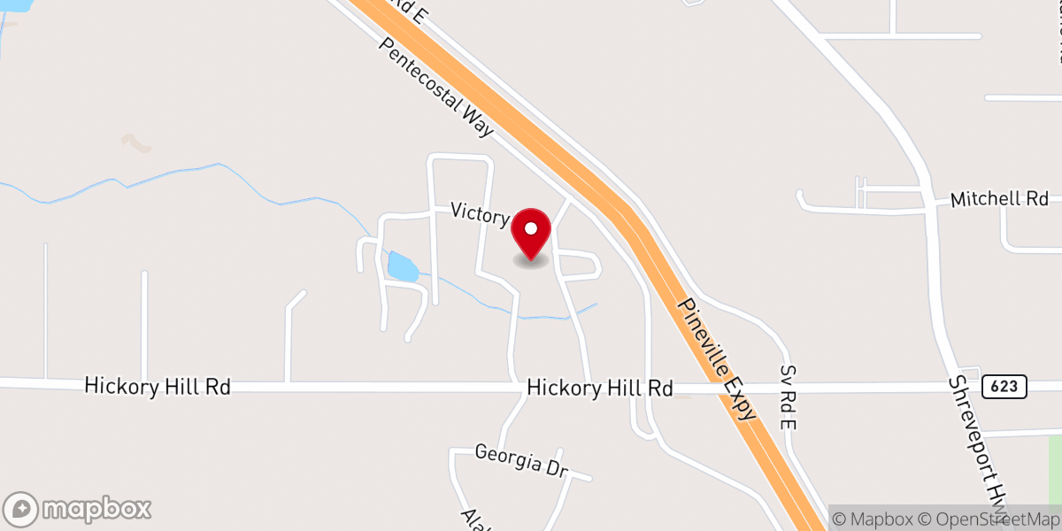 Map showing location of Louisiana District Youth Ministries