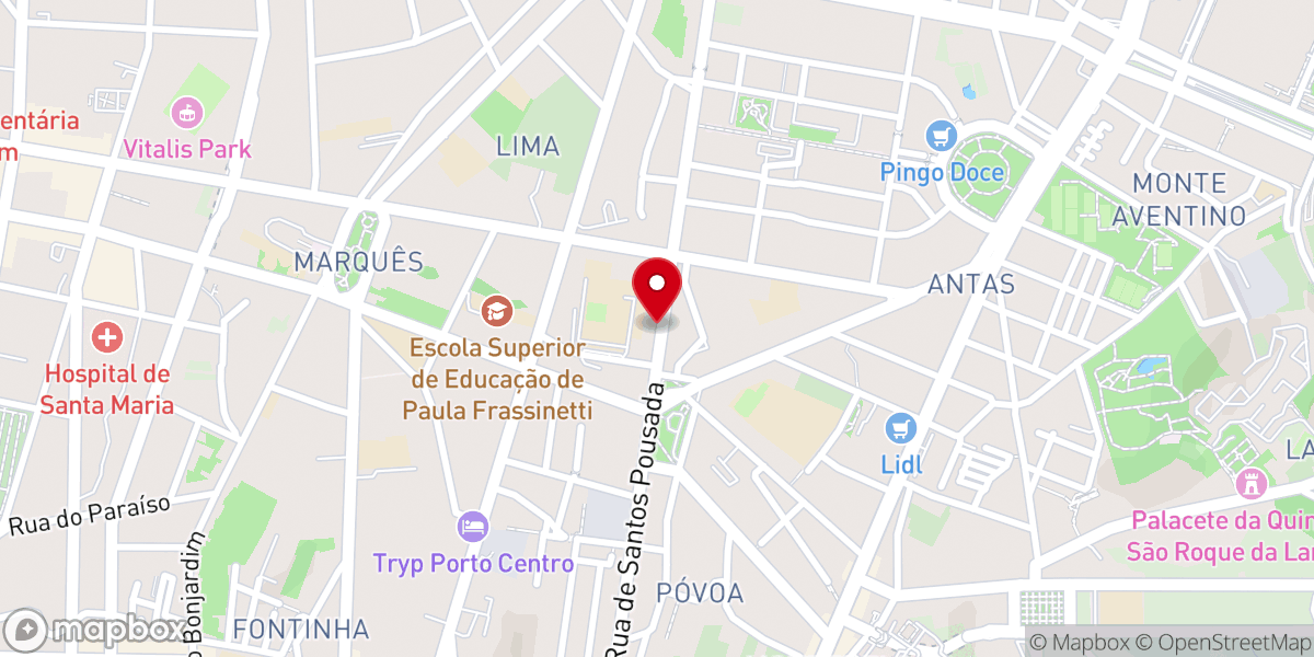 Map showing location of Igreja Evangélica da Renovação