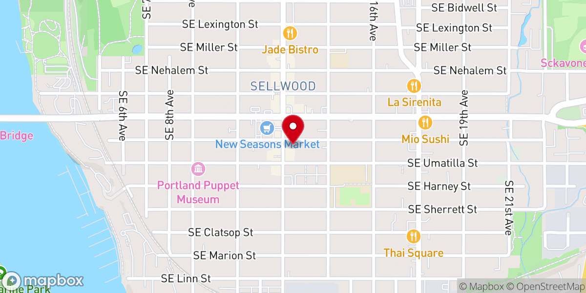 Map showing location of East Bridge Church