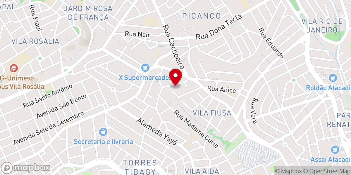 Map showing location of Comunidade Luterana em Guarulhos - IECLB
