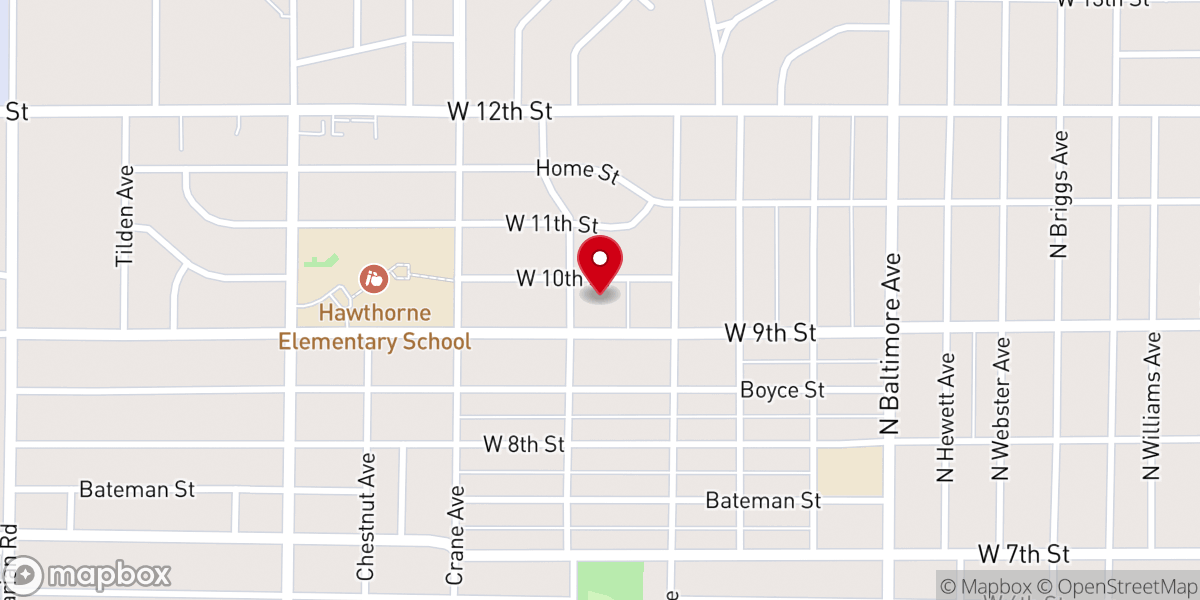 Map showing location of Grace United Methodist Church
