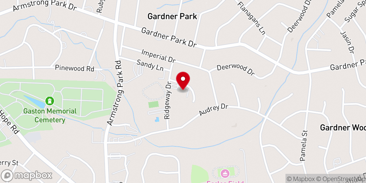 Map showing location of Covenant Baptist Church