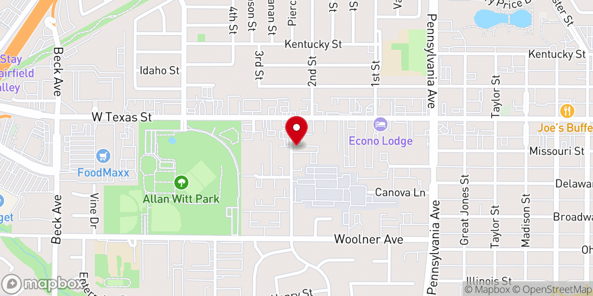 Map showing location of The Vine Church