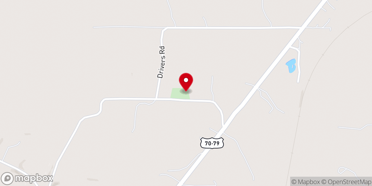 Map showing location of Greater Poplar Springs (GPS) MBC Mason, TN 38049