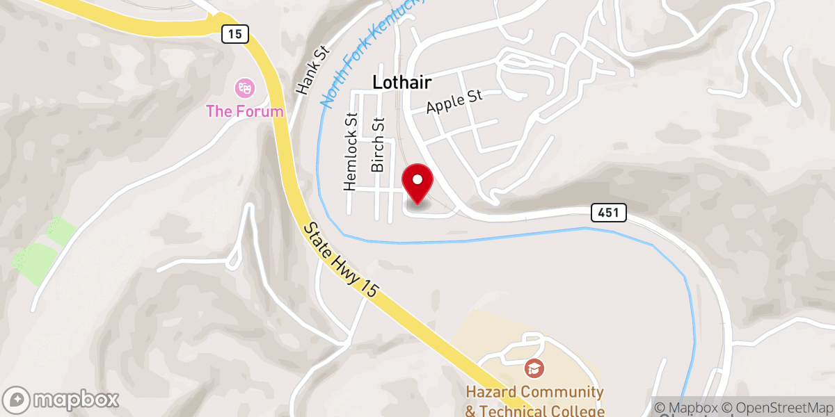 Map showing location of Community Presbyterian Church