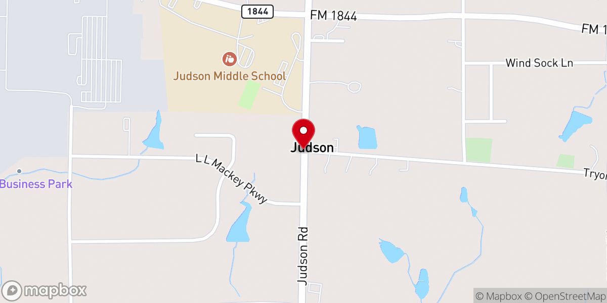 Map showing location of Judson