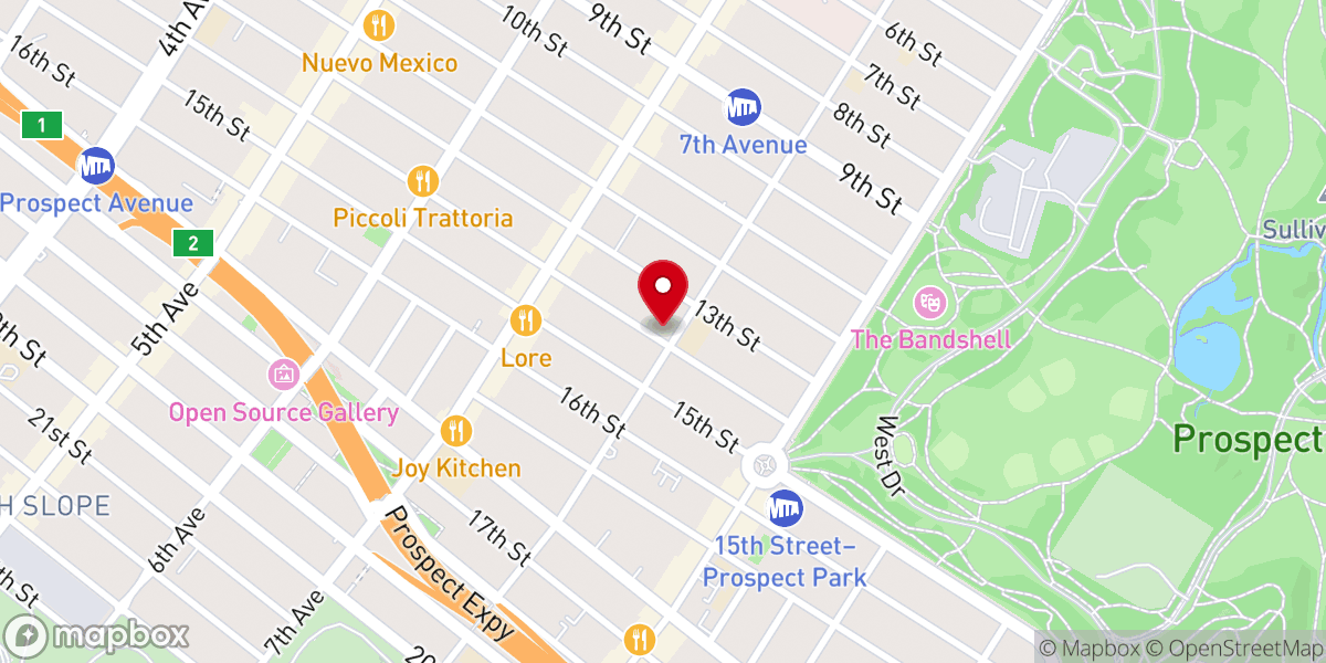 Map showing location of PSJC Hebrew School