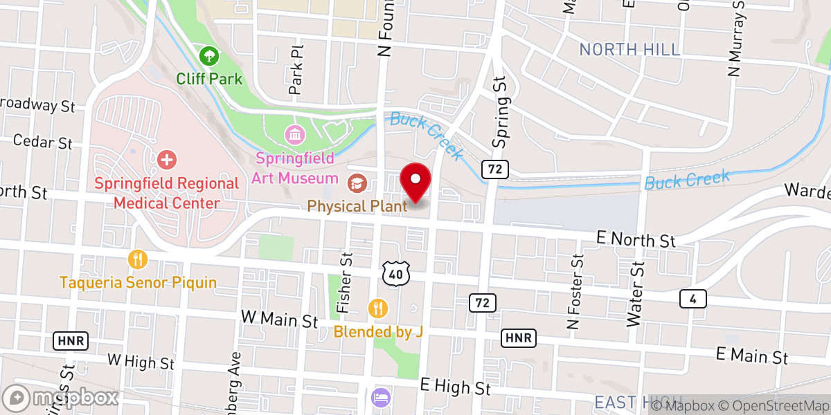 Map showing location of Covenant Presbyterian Church