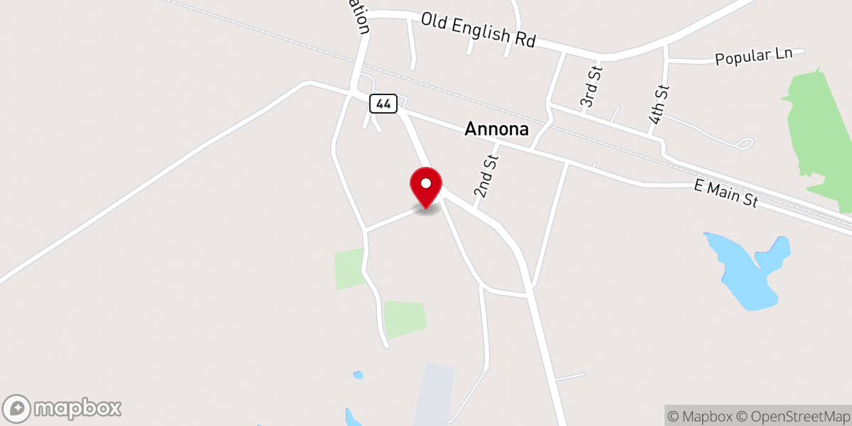 Map showing location of Annona United Methodist Church