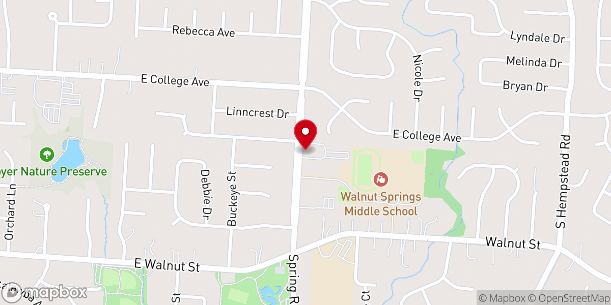 Map showing location of Spring Road Church of Christ