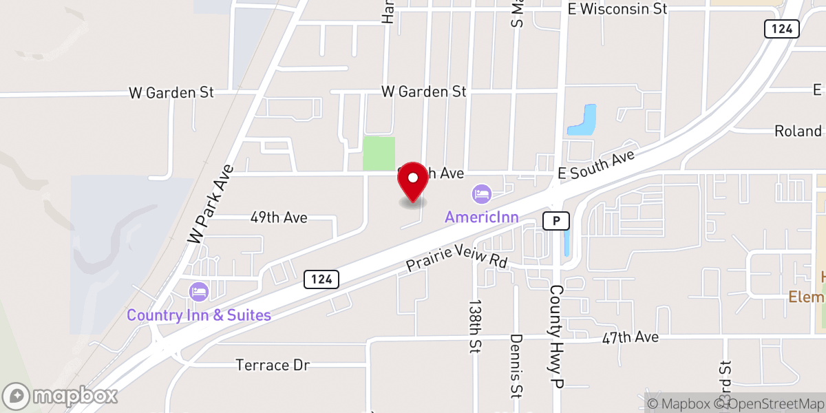 Map showing location of Crossroads Church