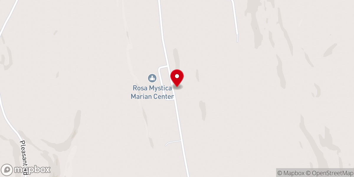 Map showing location of Rosa Mystica Shrine