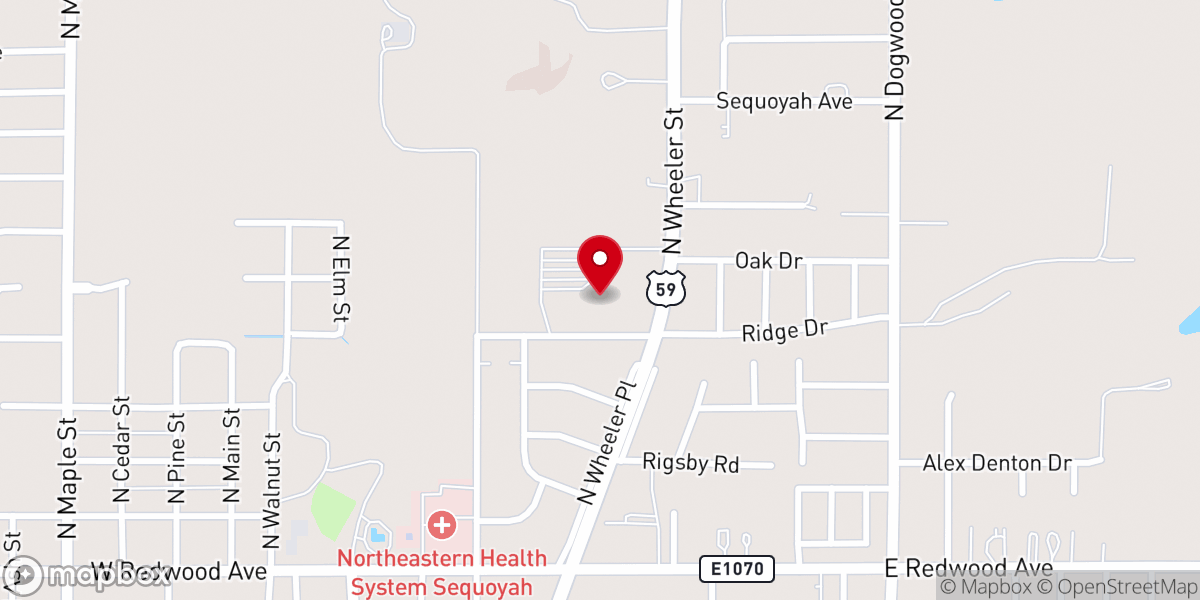 Map showing location of Immanuel Baptist Church