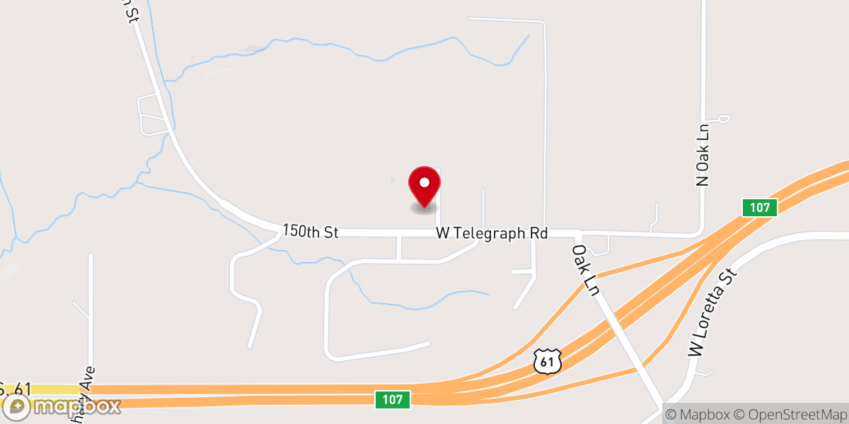 Map showing location of First Baptist Church of Blue Grass