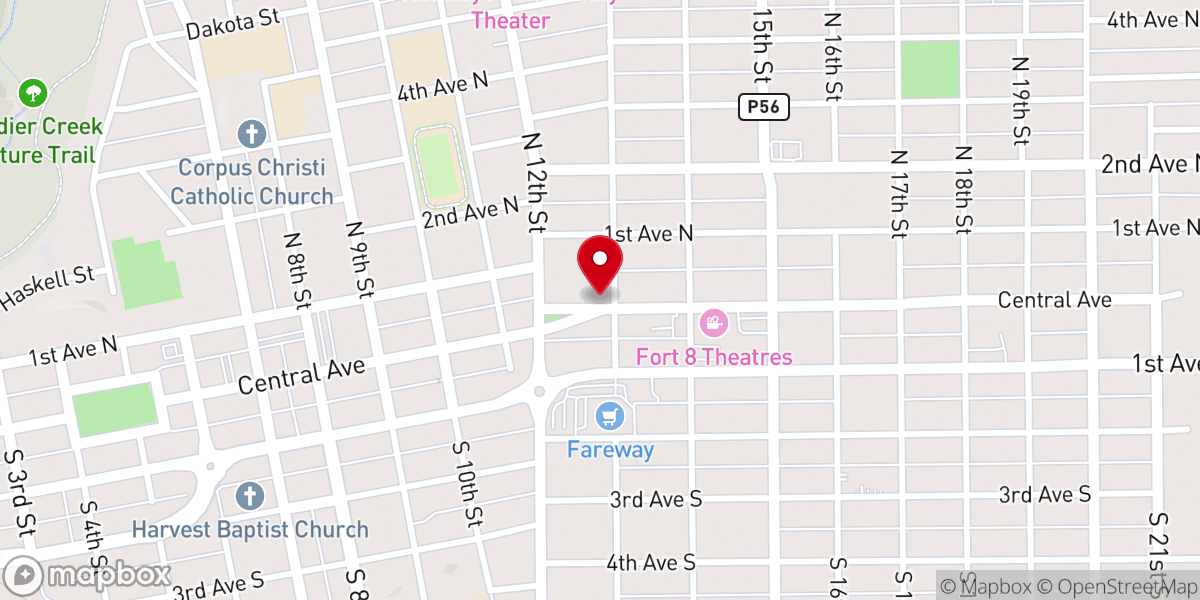 Map showing location of Casa de Restauración y Perfección Ministerios Ebenezer Fort Dodge