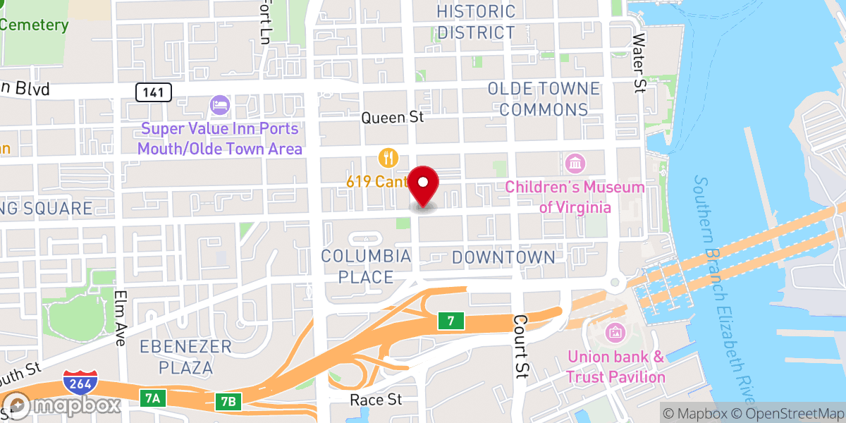 Map showing location of New St. Mark C.O.G.I.C