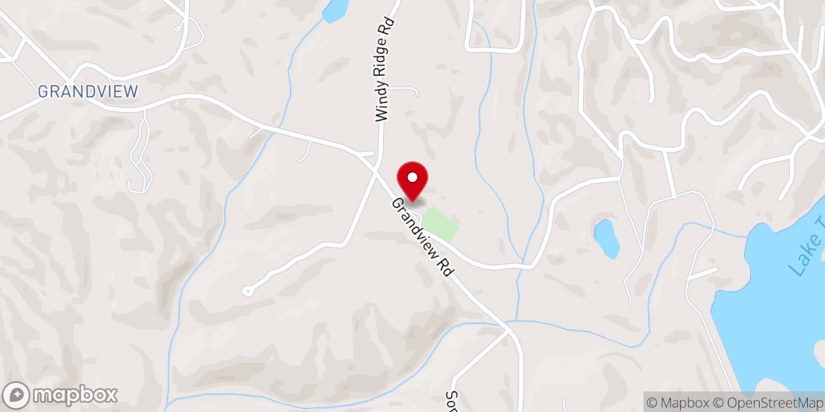 Map showing location of Sharptop Baptist Church