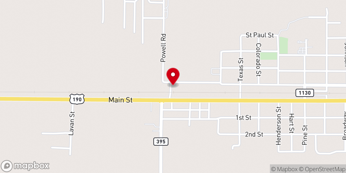 Map showing location of Golden Chain Baptist Church