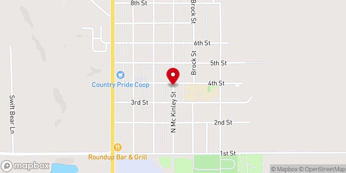 Map showing location of Sacred Heart Catholic Church