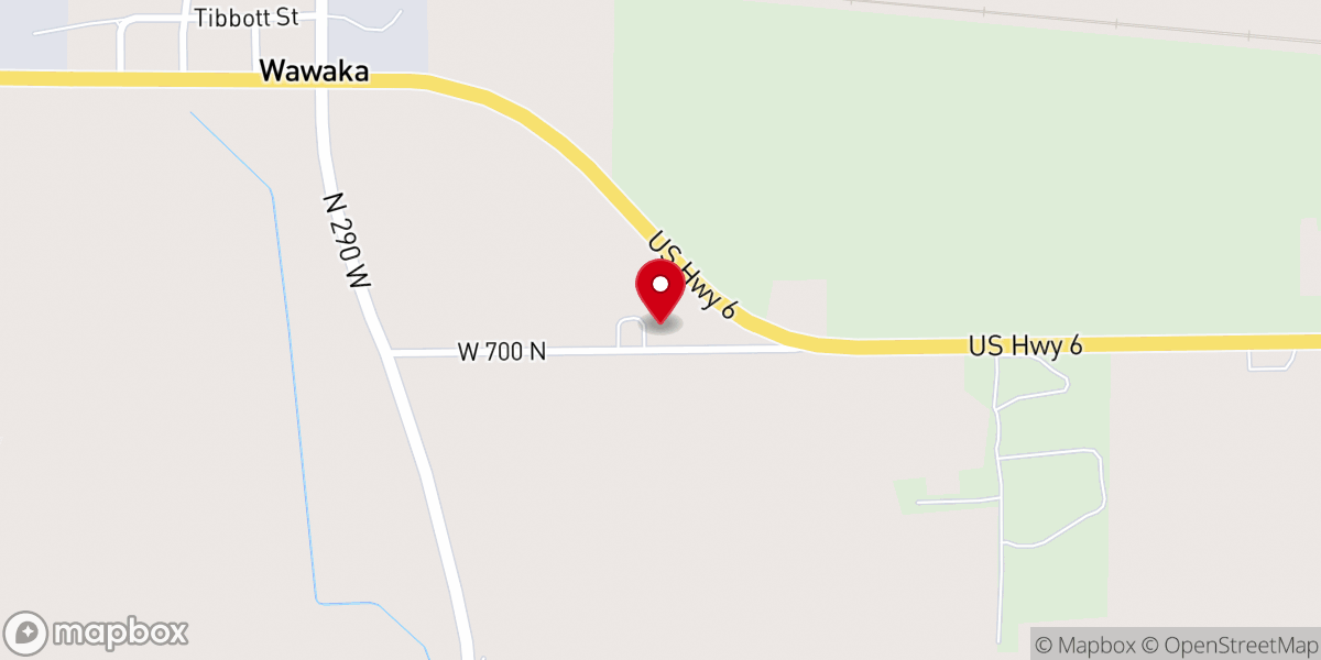 Map showing location of Wawaka Church of Brethren