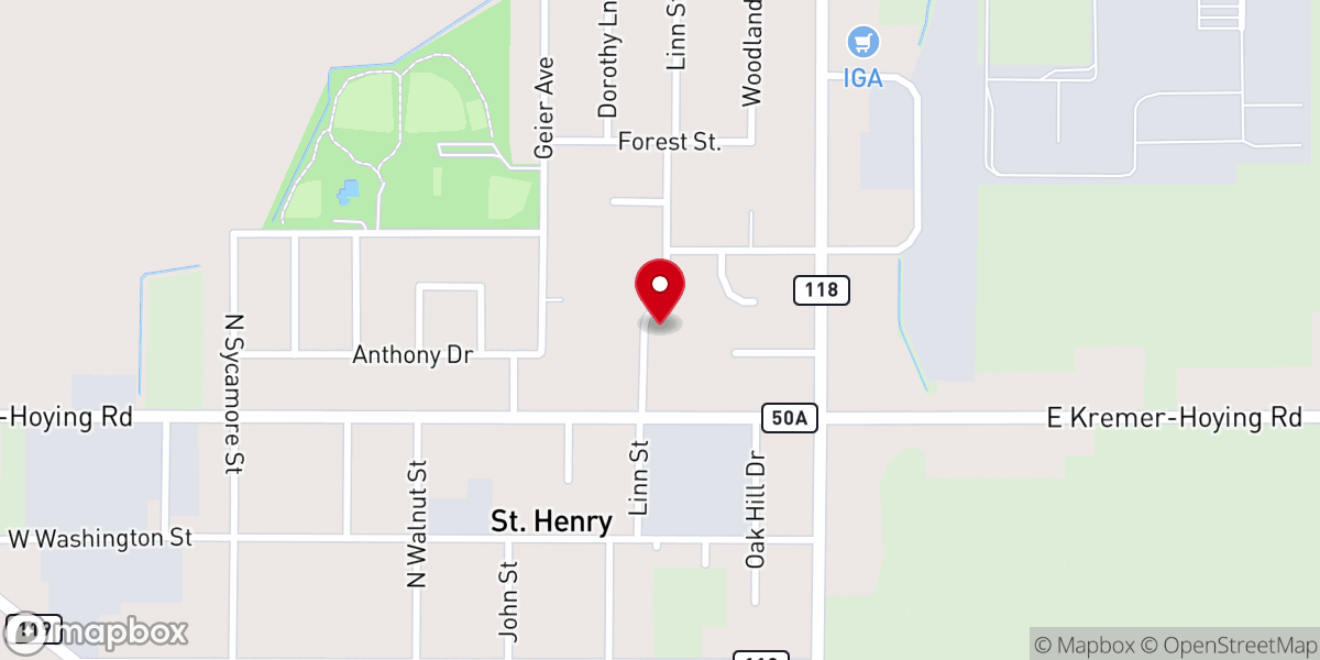 Map showing location of St Henry Village Office