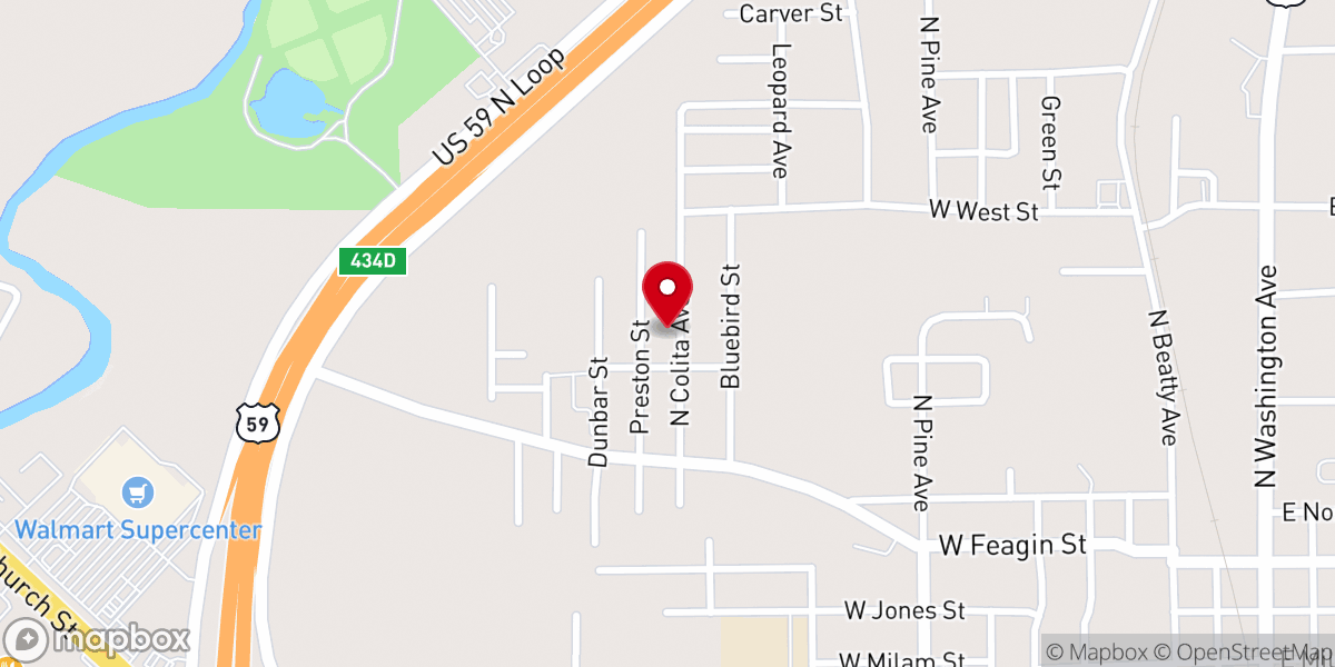 Map showing location of Church of Christ