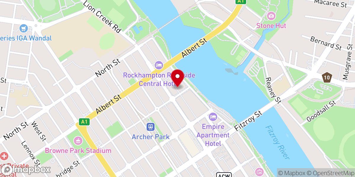 Map showing location of Pilbeam Theatre