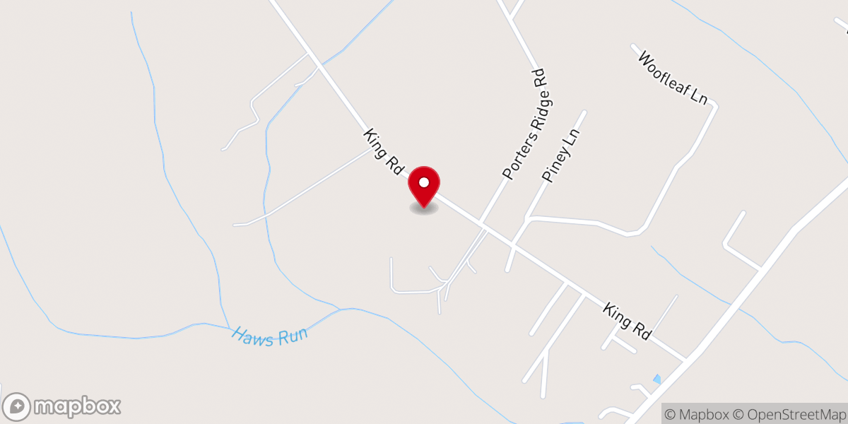 Map showing location of Pineland Church