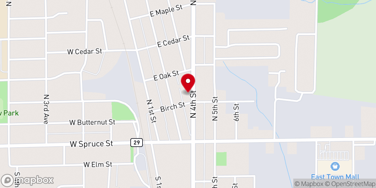 Map showing location of presbyterian church