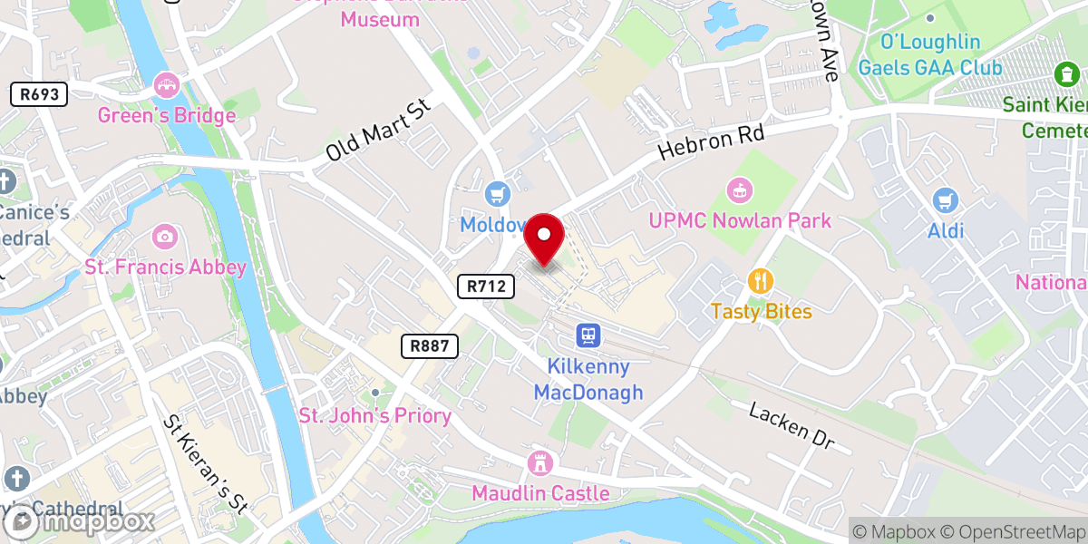 Map showing location of The Kilkenny Famine Experience