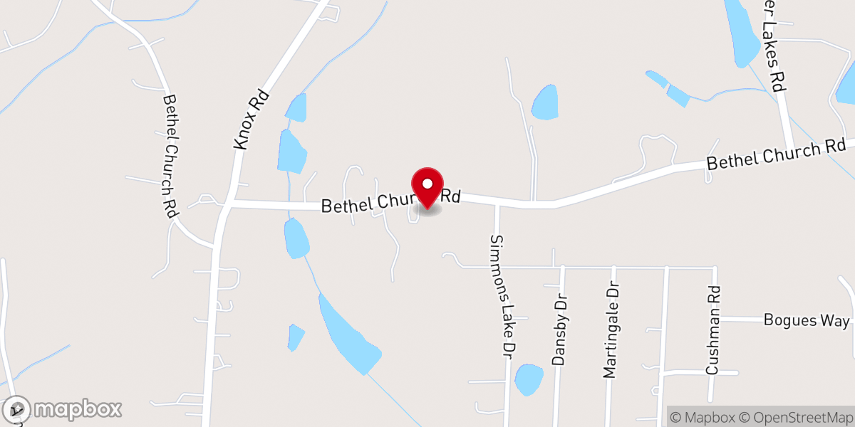 Map showing location of Lighthouse Baptist Church