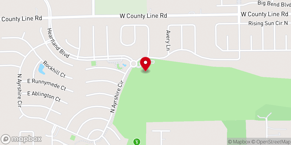 Map showing location of The Links at Heartland Crossing