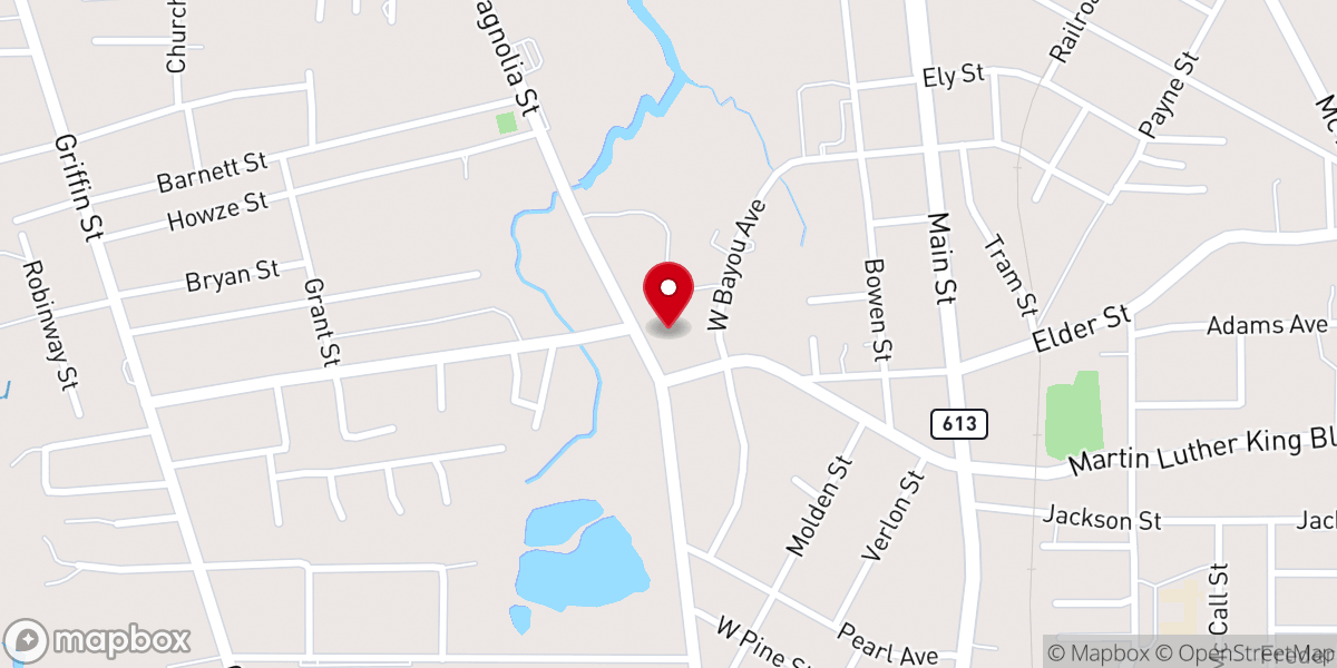 Map showing location of First Christian Church
