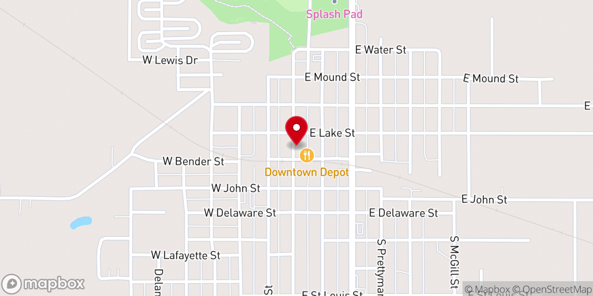 Map showing location of Birdie's