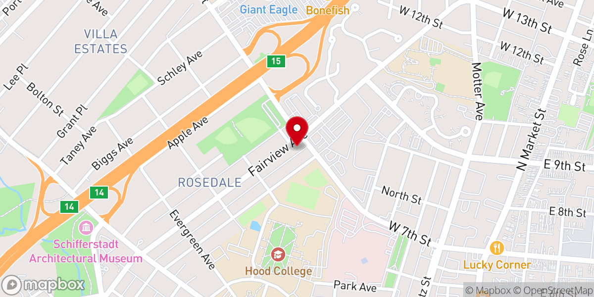 Map showing location of Sts. Peter and Paul Greek Orthodox Church