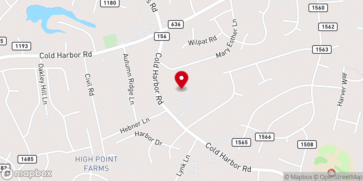 Map showing location of New Beginnings Church
