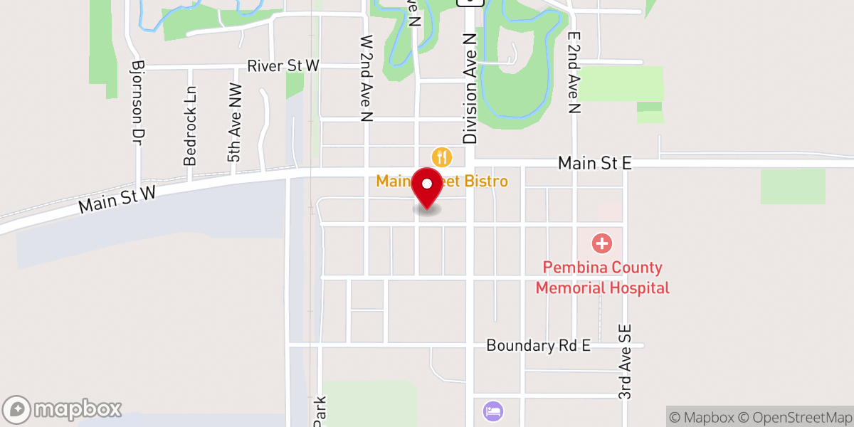 Map showing location of Presbyterian Church