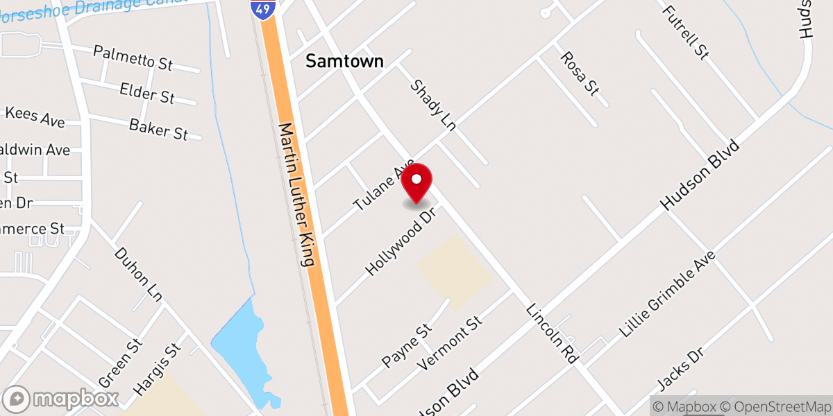 Map showing location of Second New Light Baptist Church