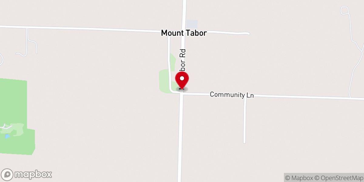 Map showing location of Mount Tabor Non-Denominational Church
