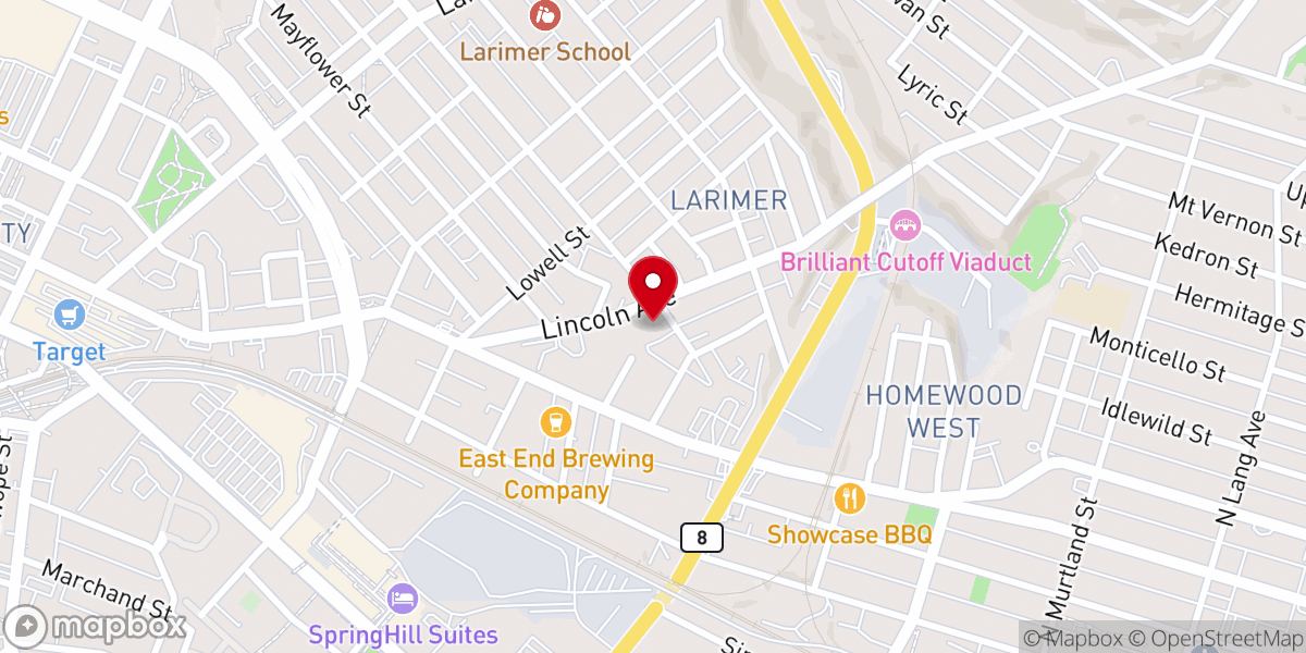 Map showing location of St. James African Methodist Episcopal Church