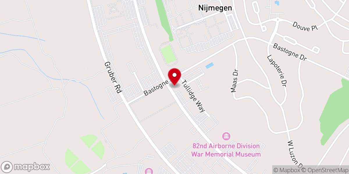 Map showing location of Division Memorial Chapel