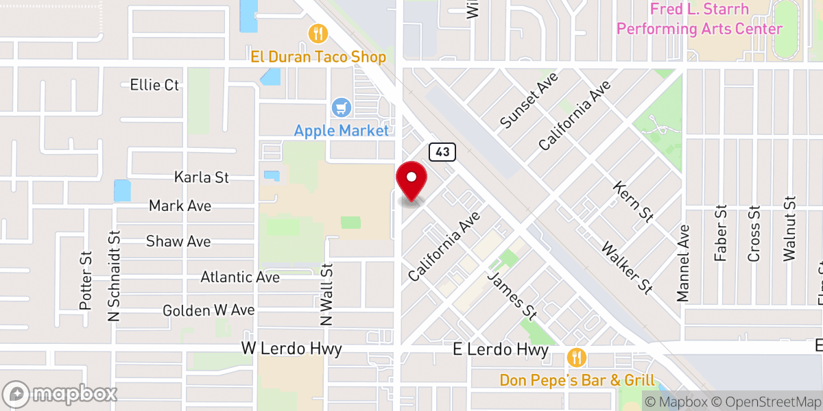 Map showing location of Ebenezer Reformed Church
